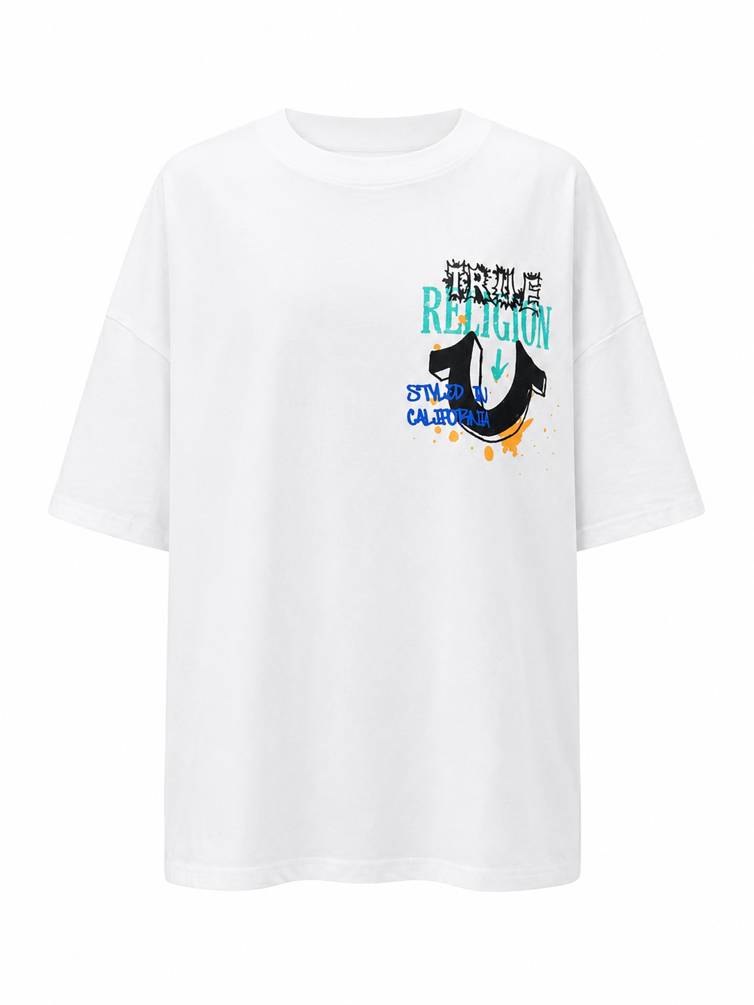 TRUE RELIGION MEN'S OVERSIZED CONCERT BUDDHA TEE (110446)