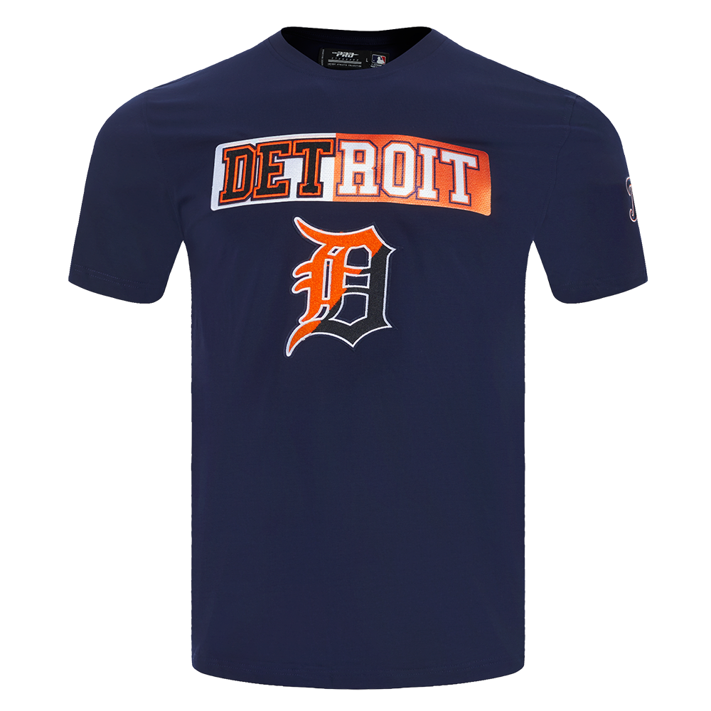 PRO STANDARD DETROIT TIGERS SPLIT LOGO M SJ TEE, MIDNIGHT NAVY
