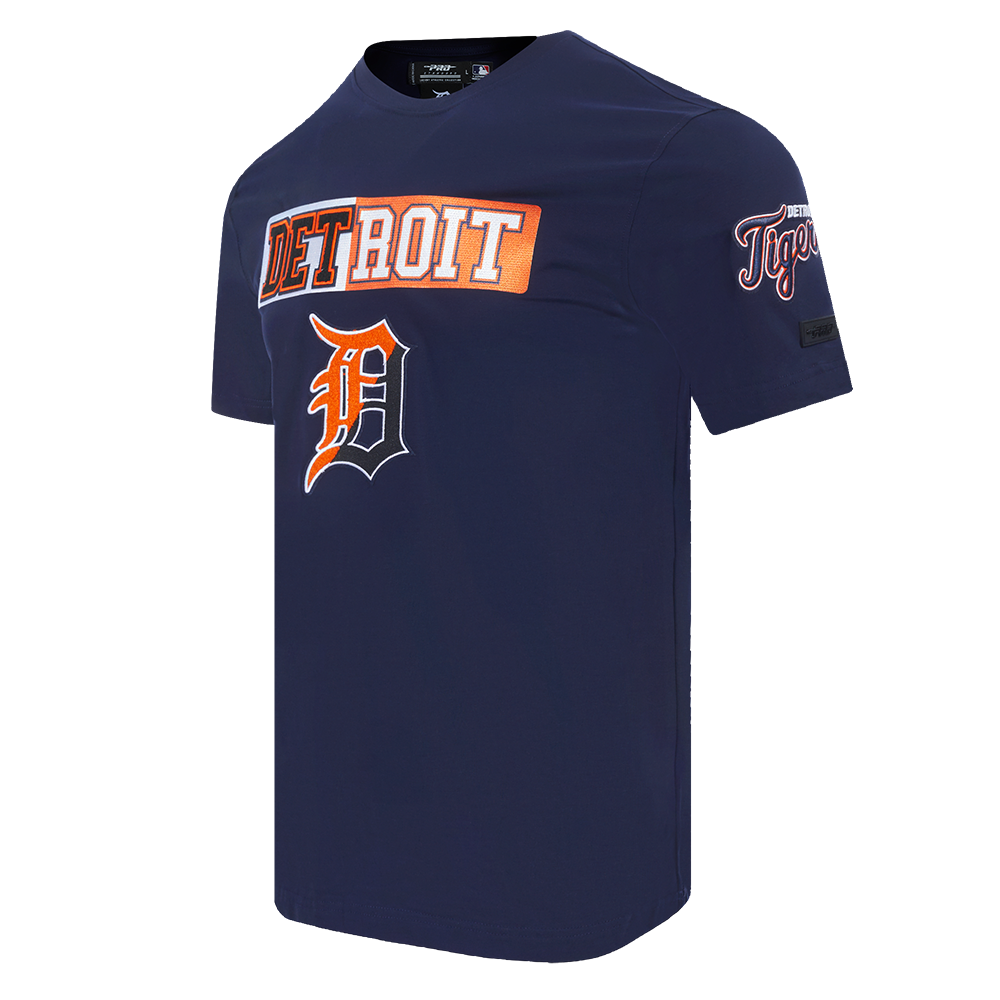 PRO STANDARD DETROIT TIGERS SPLIT LOGO M SJ TEE, MIDNIGHT NAVY