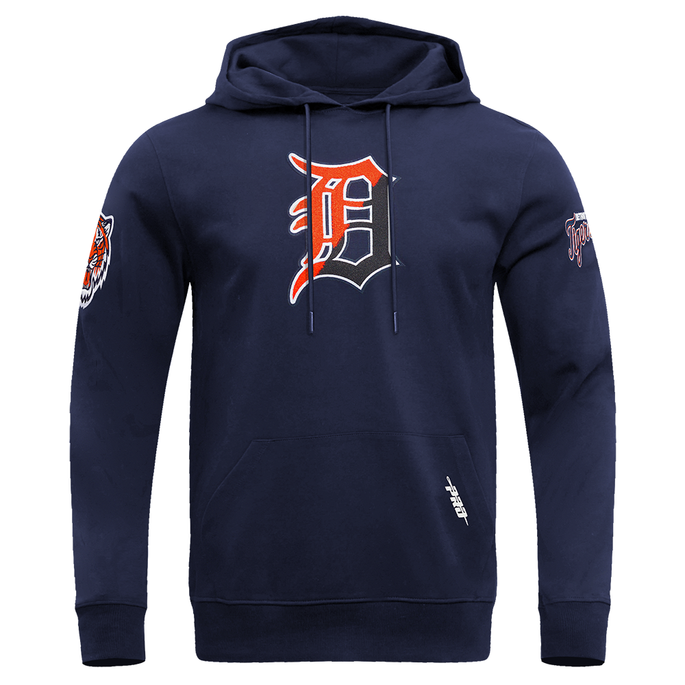 PRO STANDARD DETROIT TIGERS SPLIT LOGO M DK PO HOODIE, MIDNIGHT NAVY