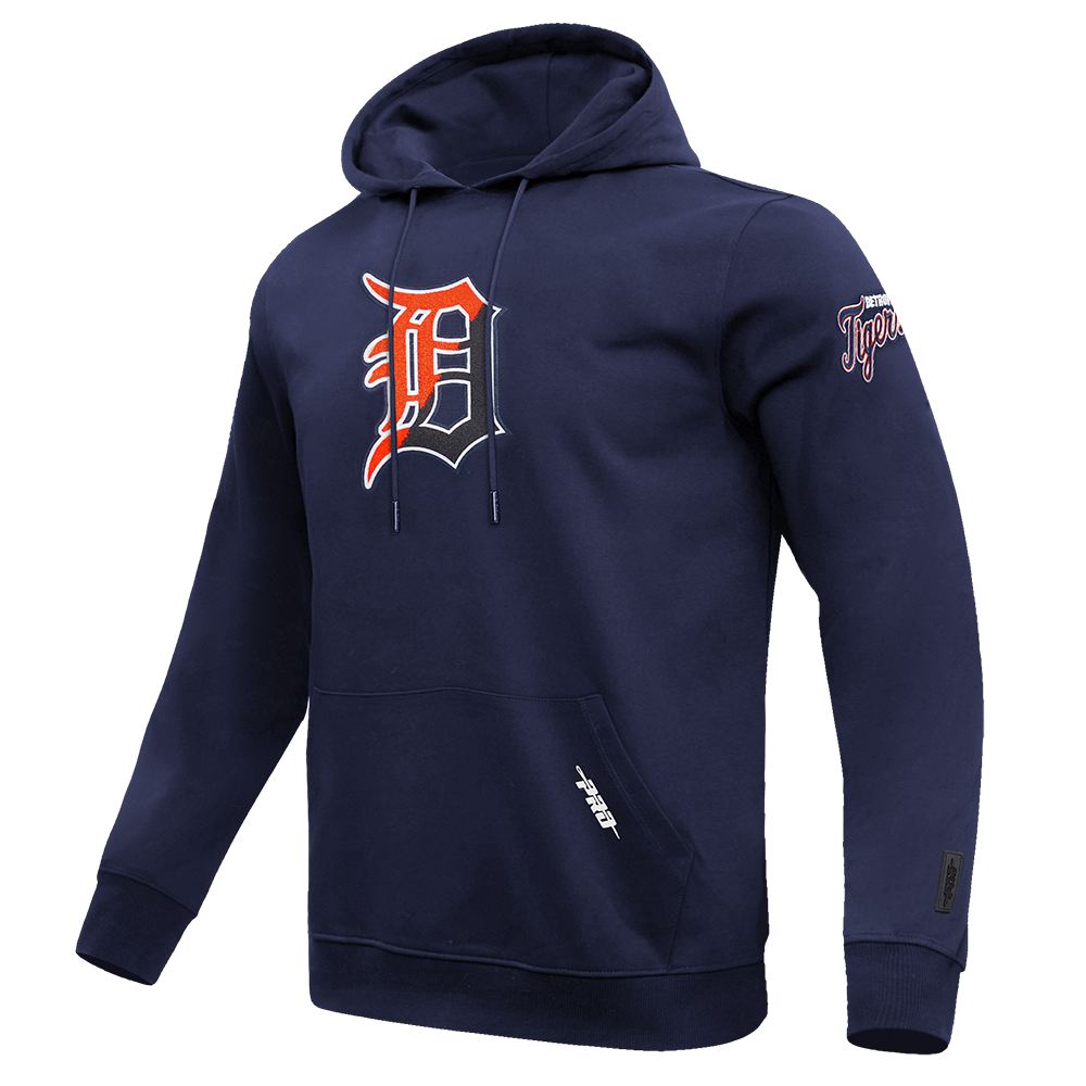 PRO STANDARD DETROIT TIGERS SPLIT LOGO M DK PO HOODIE, MIDNIGHT NAVY