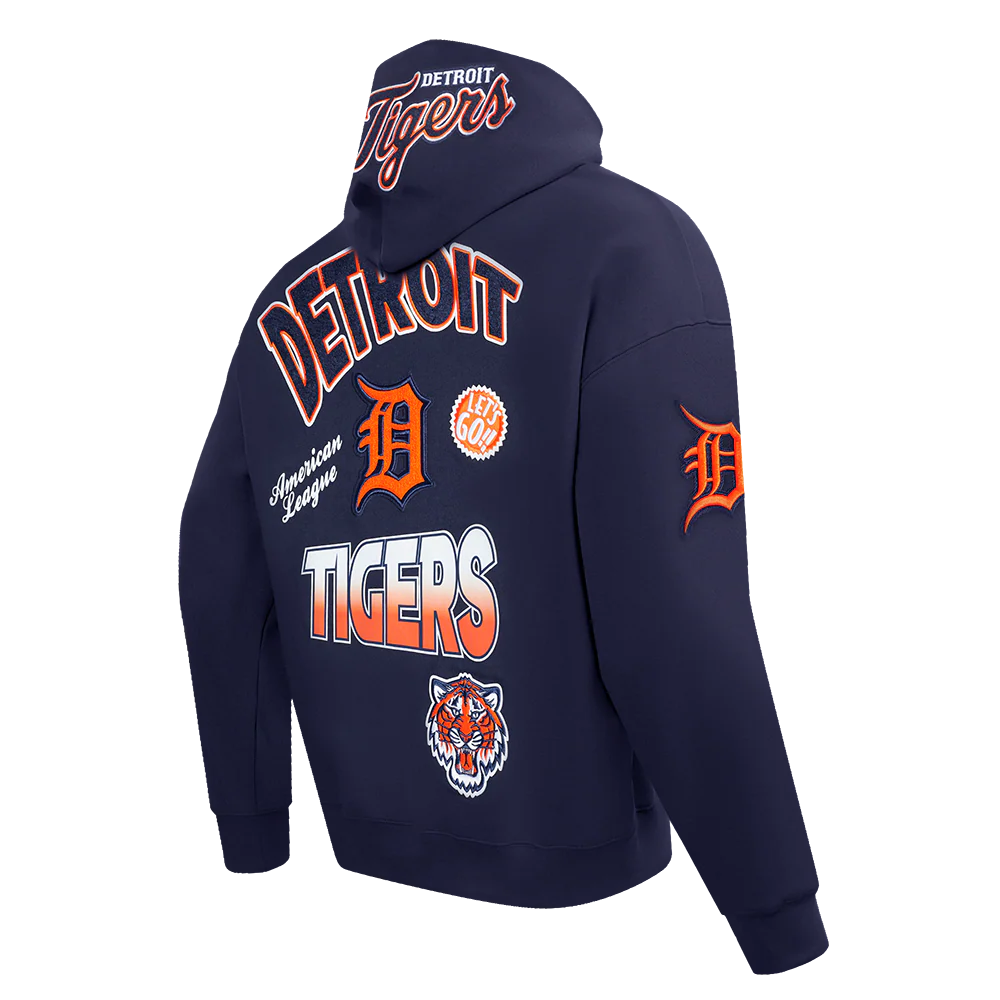 PRO STANDARD DETROIT TIGERS TURN IT UP M DROP SHOULDER FLC PO HOODIE