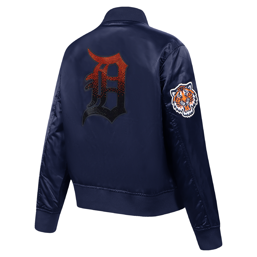 PRO STANDARD DETROIT TIGERS JEWELS W SATIN JACKET, MIDNIGHT NAVY