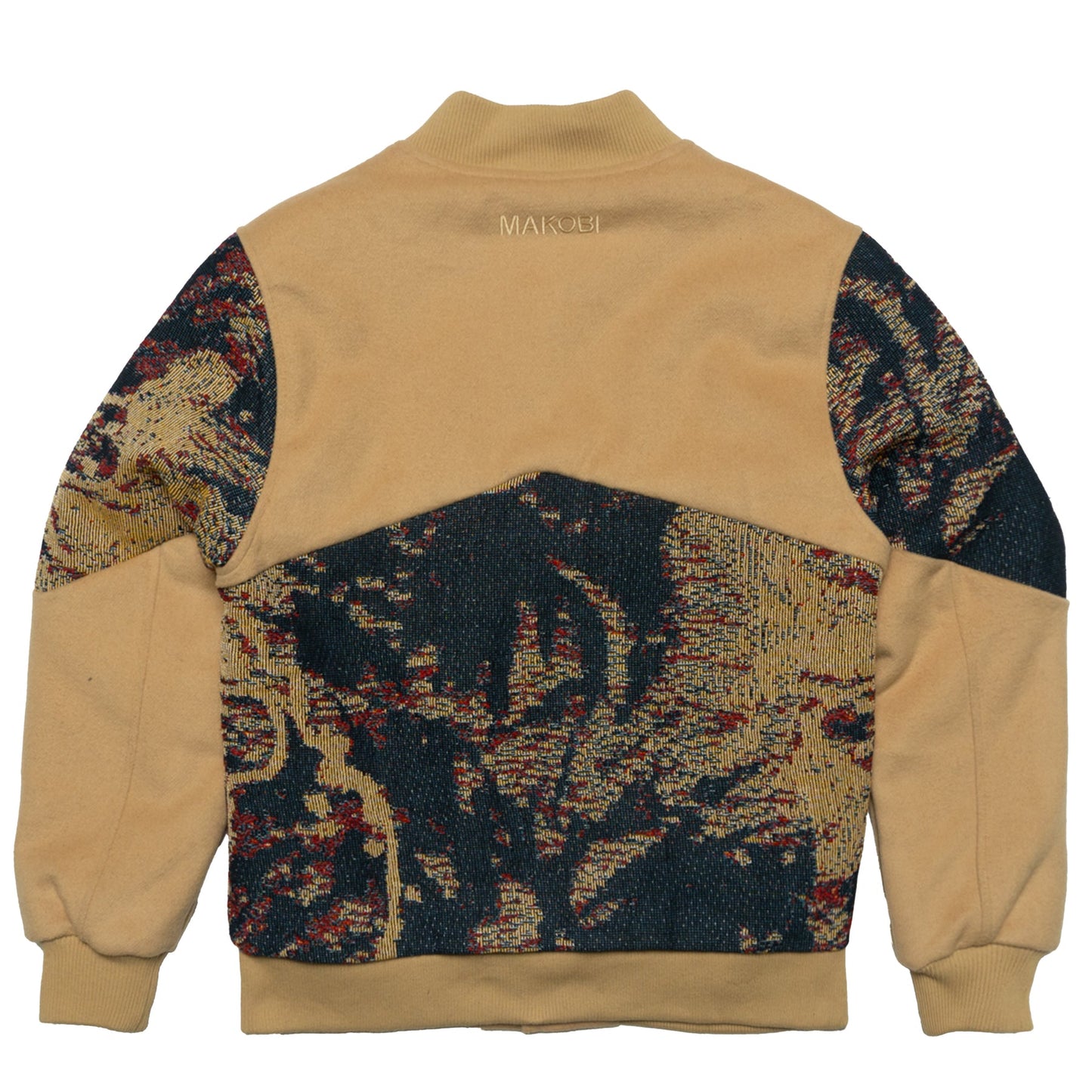 Makobi M1099 Bagnoli Tapestry Varsity Jacket - Khaki