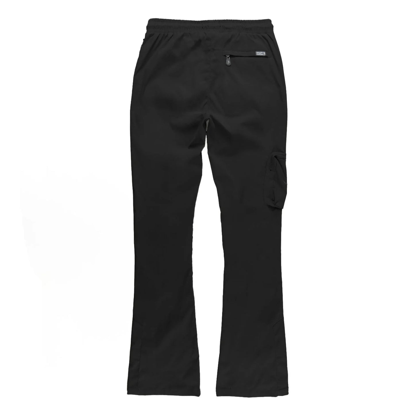 MAKOBI Sartoni Nylon Stacked Pants - Black-(M1625)
