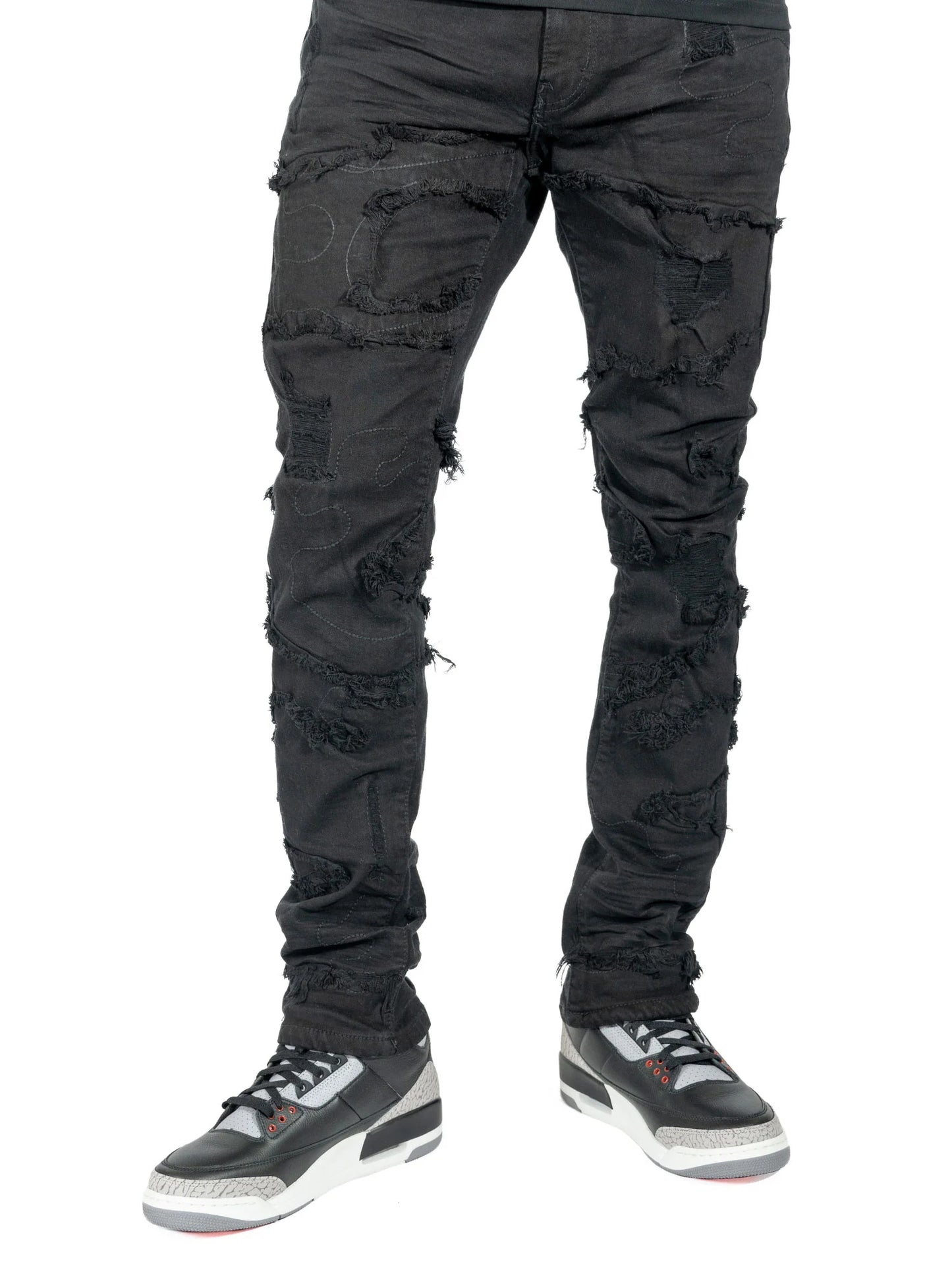 MAKOBI Amato Jeans-BLACK.B (M1726)