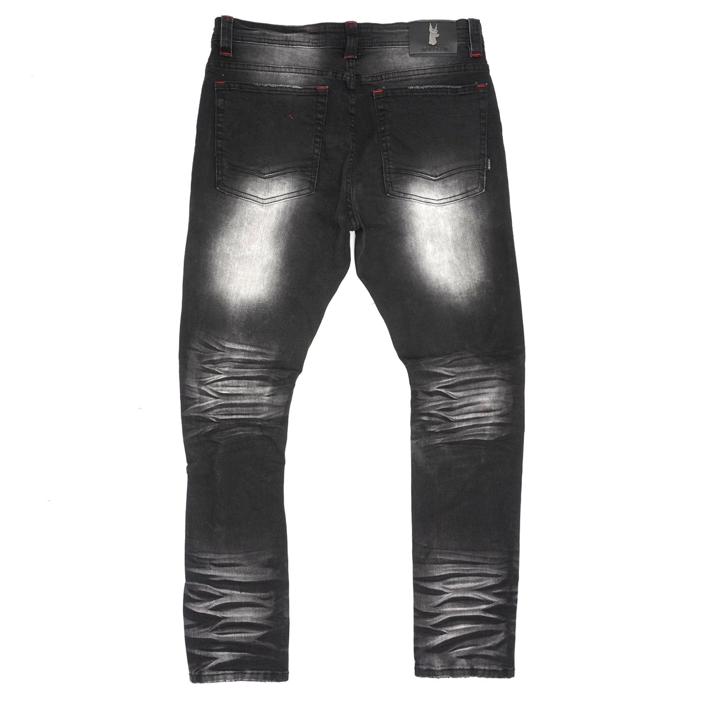 M1780 Makobi Pensacola Shredded Jeans - Black Wash
