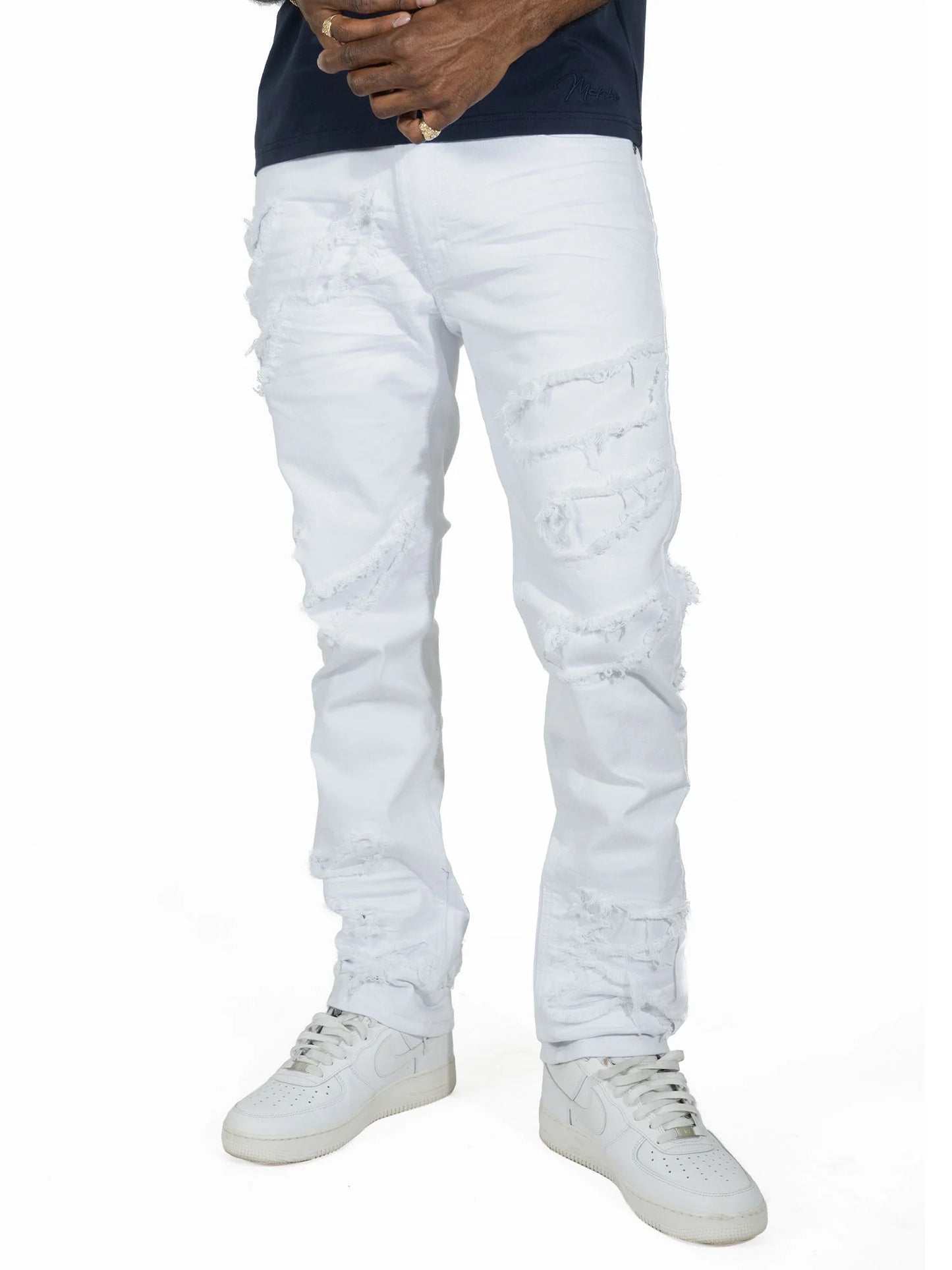 MAKOBI  Sorrento Jeans - White-M1922
