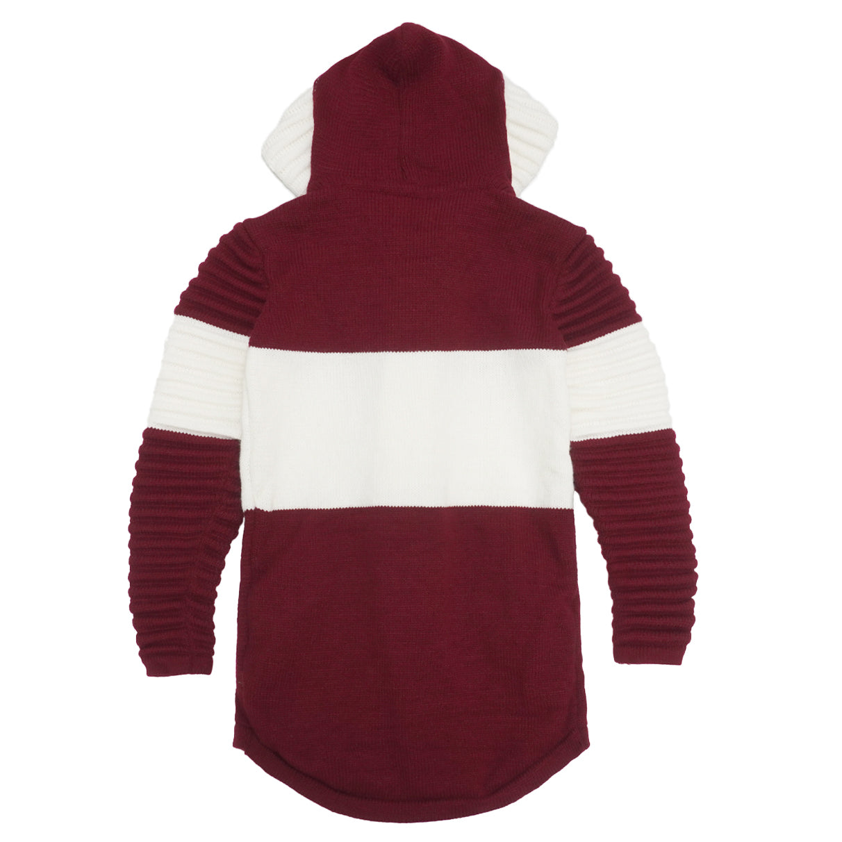 Makobi - Giovanni Two-Tone Sweater(M4218) - Burgundy