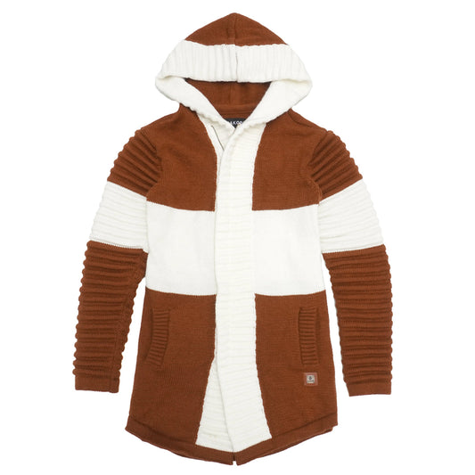 Makobi - Giovanni Two-Tone Sweater(M4218) - Cognac