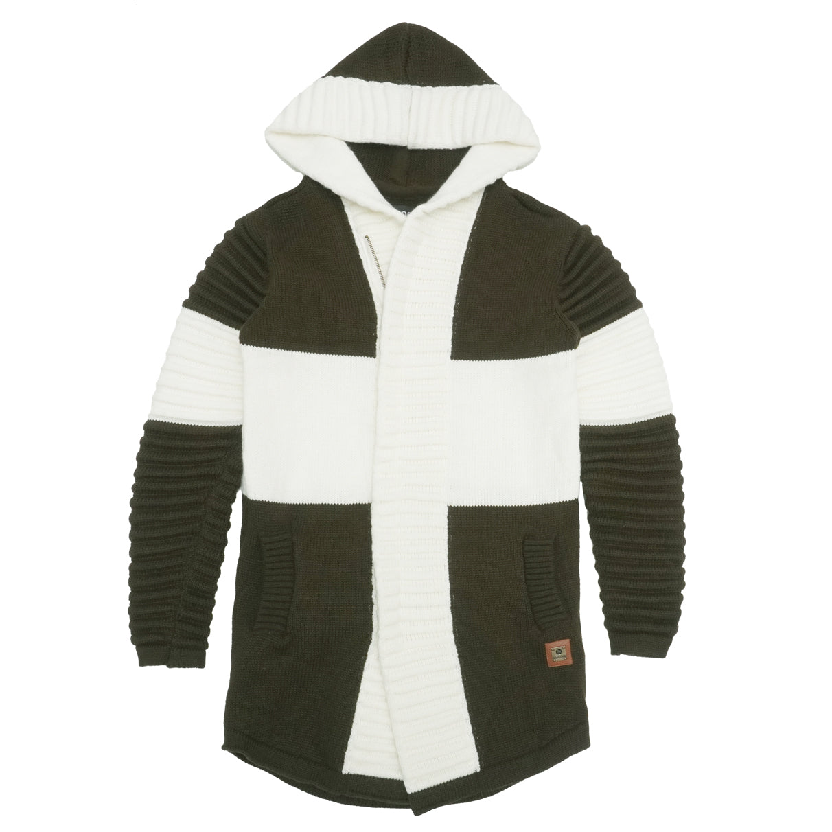 Makobi - Giovanni Two-Tone Sweater(M4218) - Olive