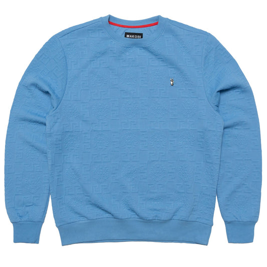 Makobi M4232 Bianchi Jacquard Crewneck Sweatshirt - Blue
