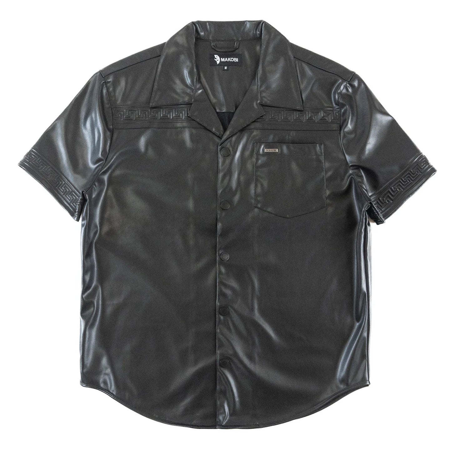 MAKOBI Bellucci Vegan Leather Shirt -(M429)