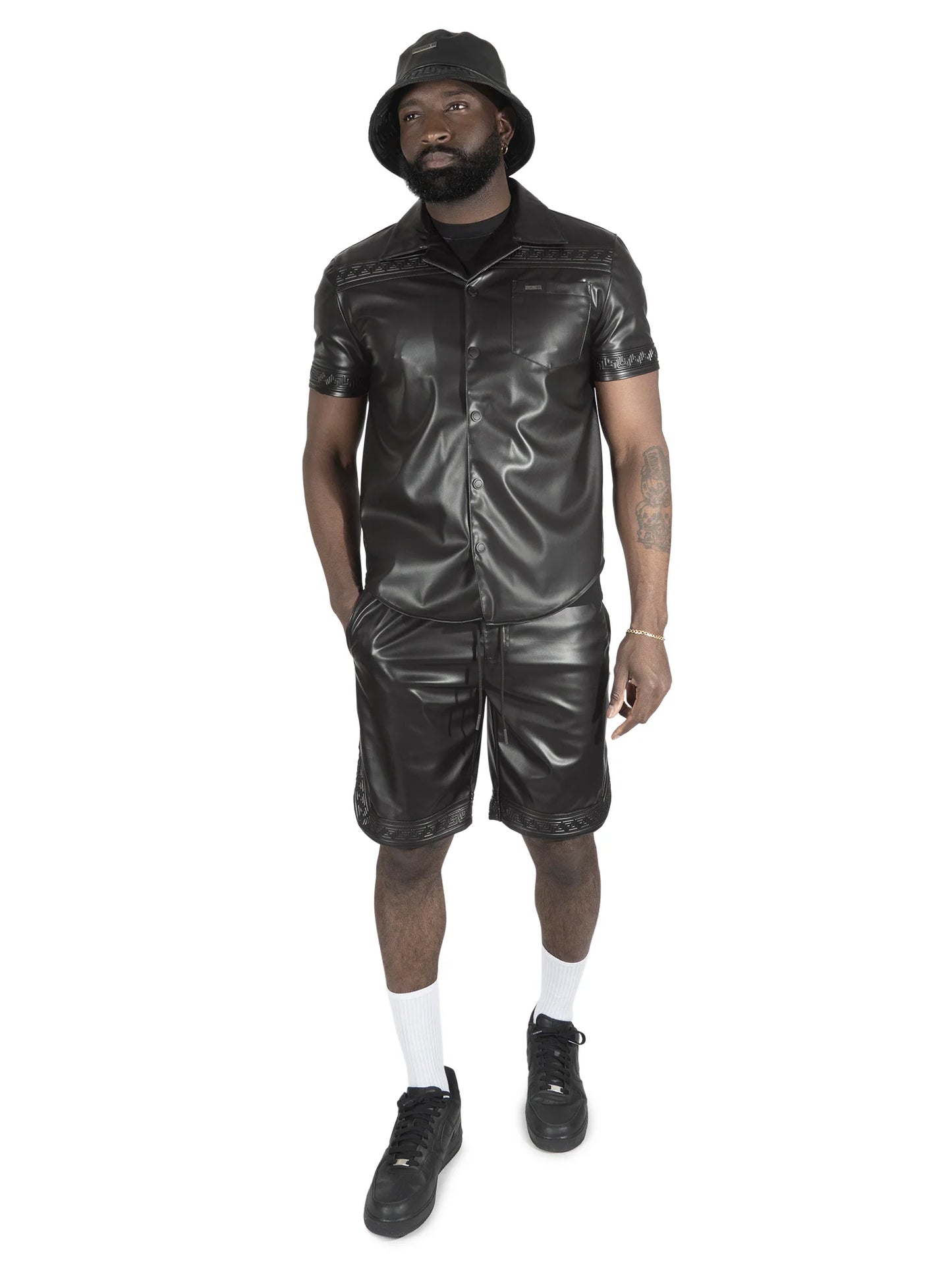 MAKOBI Bellucci Vegan Leather Shirt -(M429)