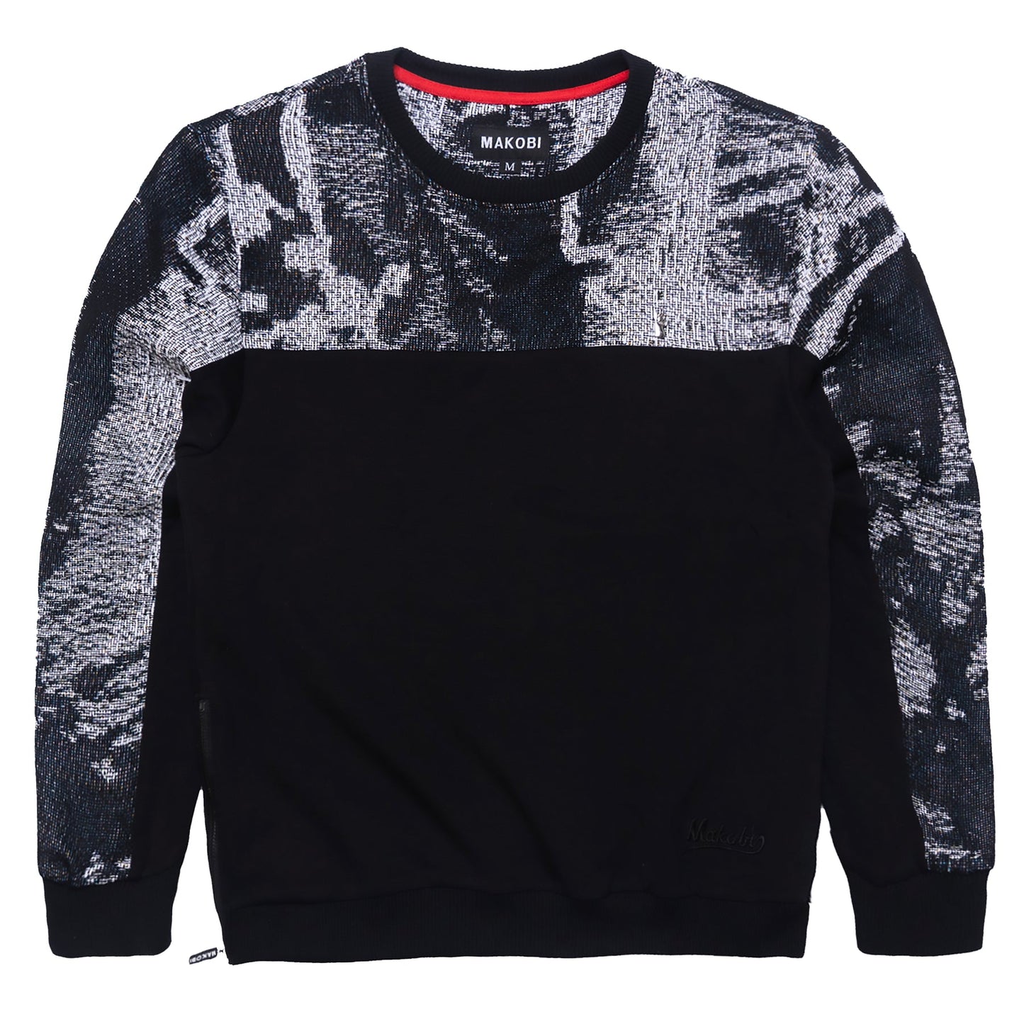 Makobi M4399 Bagnoli Tapestry Crewneck - Black