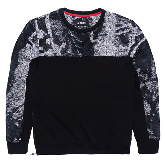 Makobi M4399 Bagnoli Tapestry Crewneck - Black