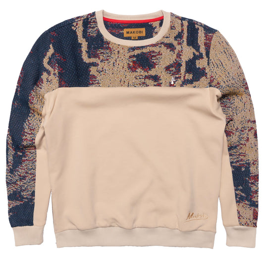 Makobi M4399 Bagnoli Tapestry Crewneck - Khaki