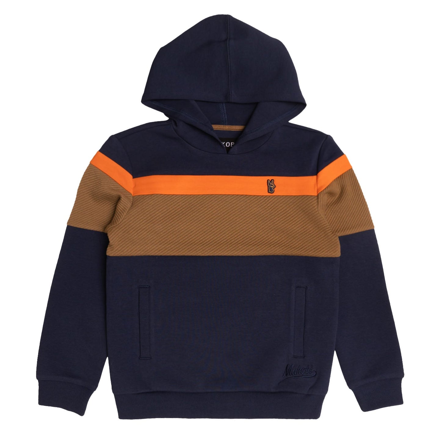 B5941 Makobi Kids Monogram Hoodie - Navy