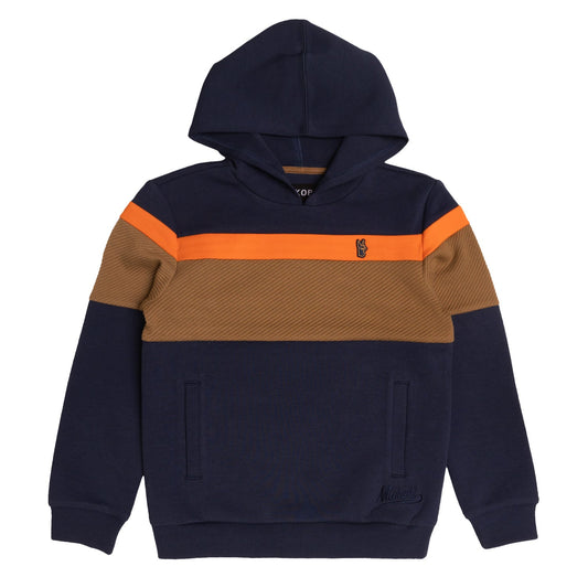 B5941 Makobi Kids Monogram Hoodie - Navy