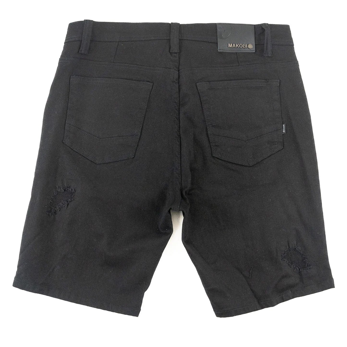 MAKOBI Amato Denim Shorts - Black/Black (M607)