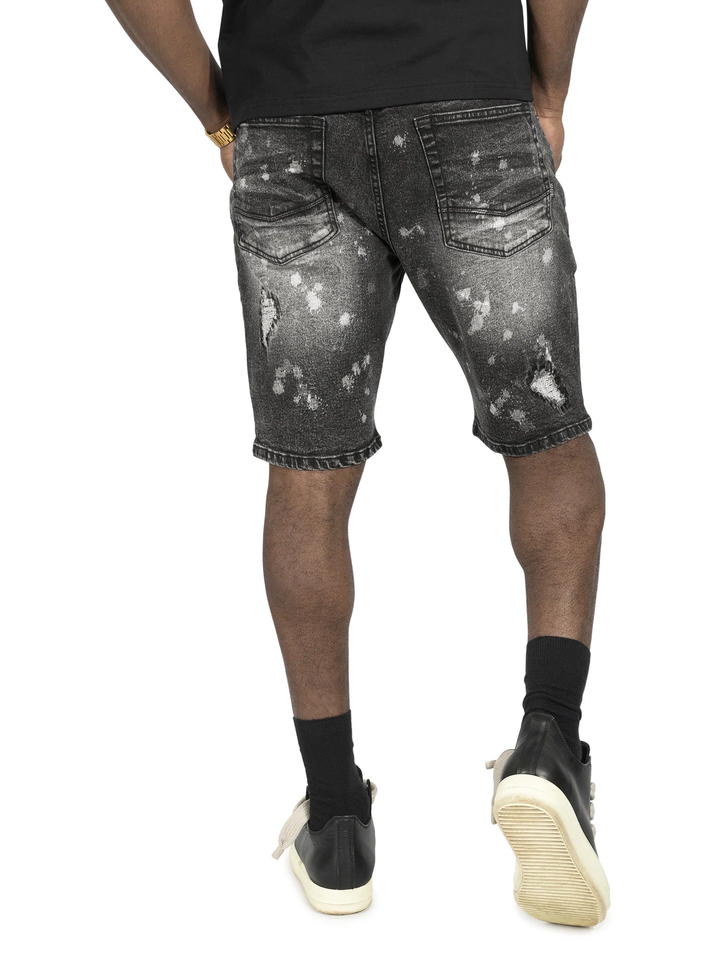 MAKOBI  Amato Denim Shorts-BLACK.W (M607)