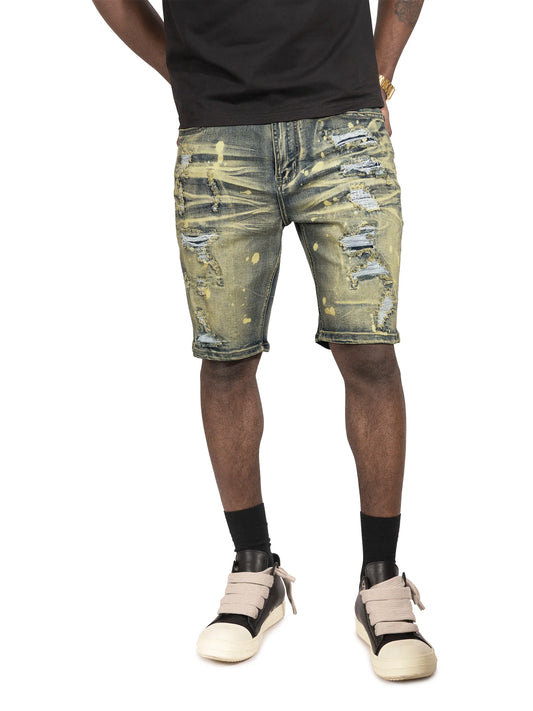 MAKOBI Amato Denim Shorts -DIRT- (M607)