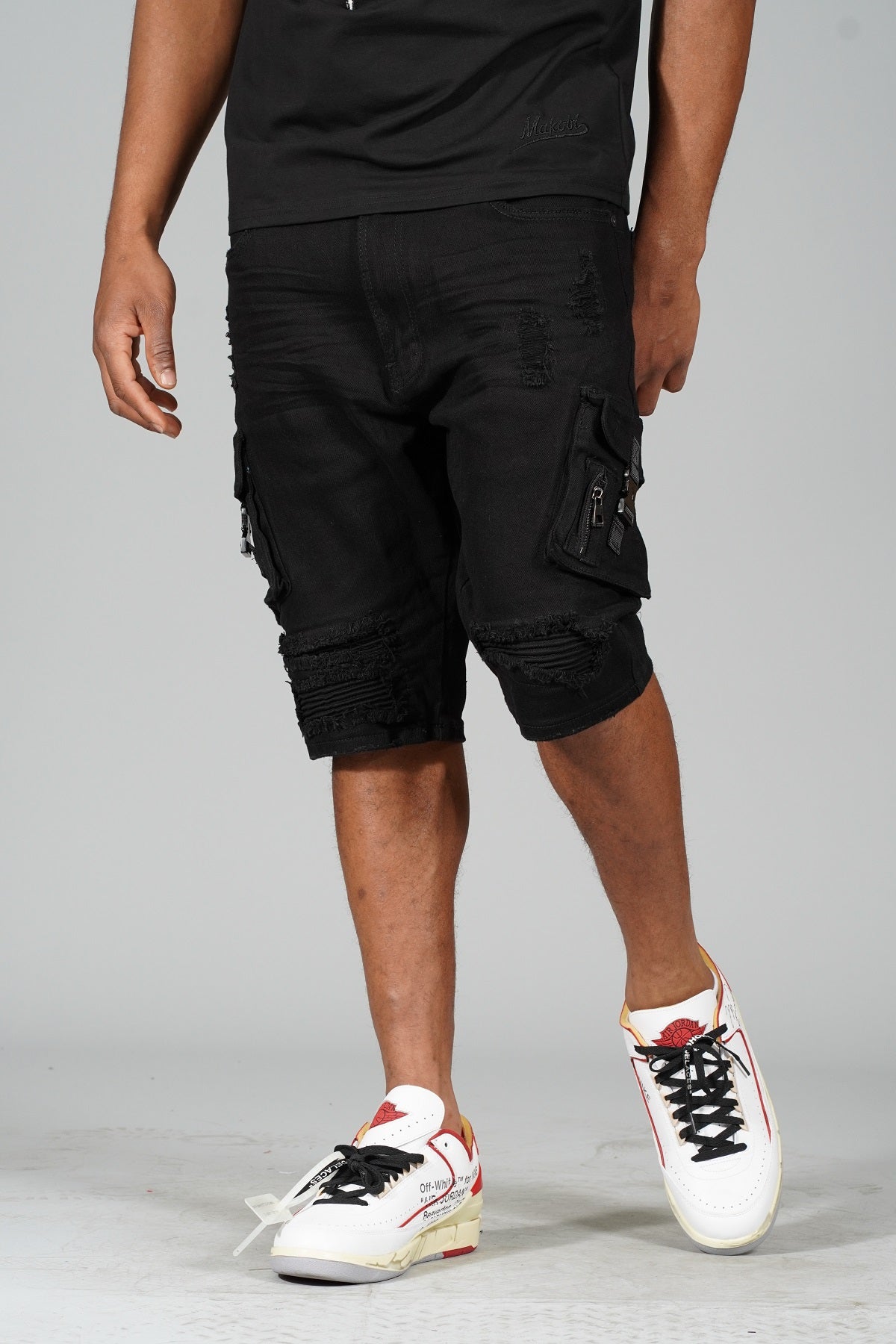 M936 Makobi Denim Cargo Shorts