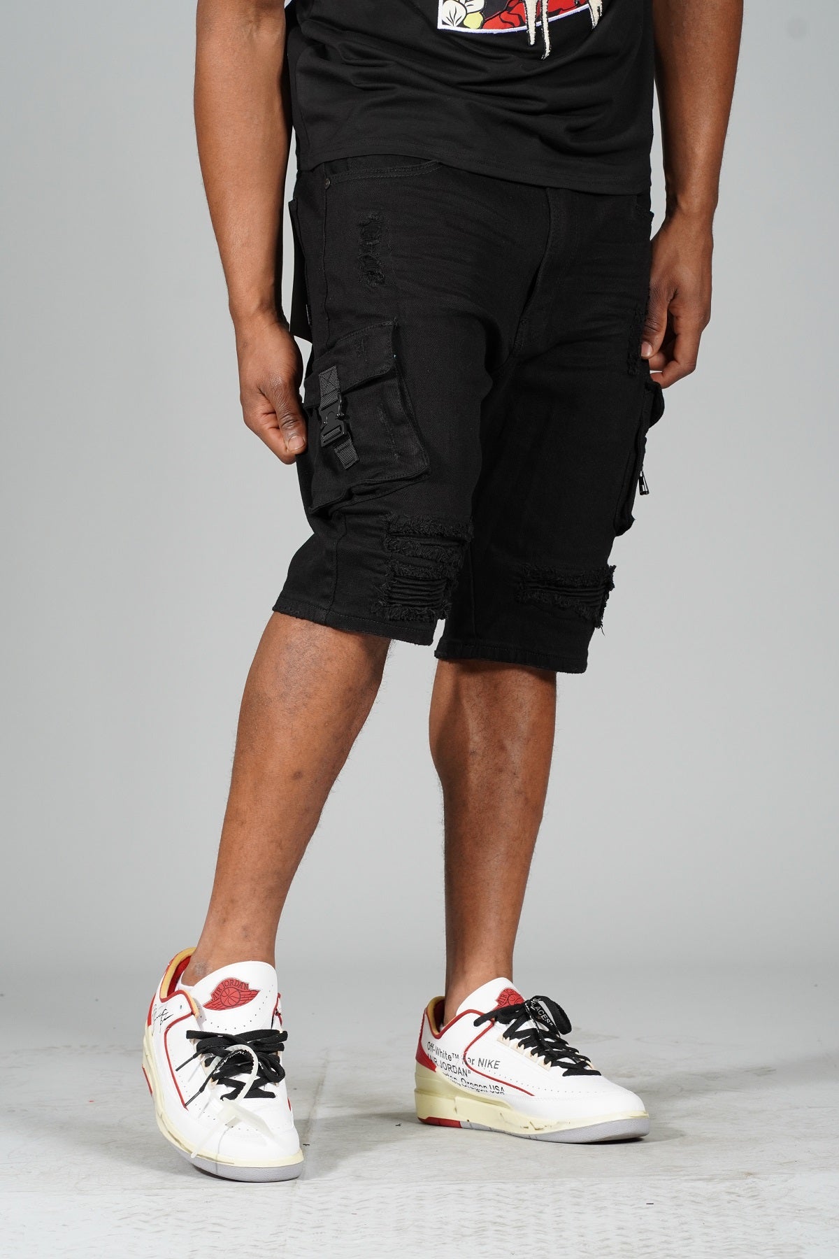 M936 Makobi Denim Cargo Shorts