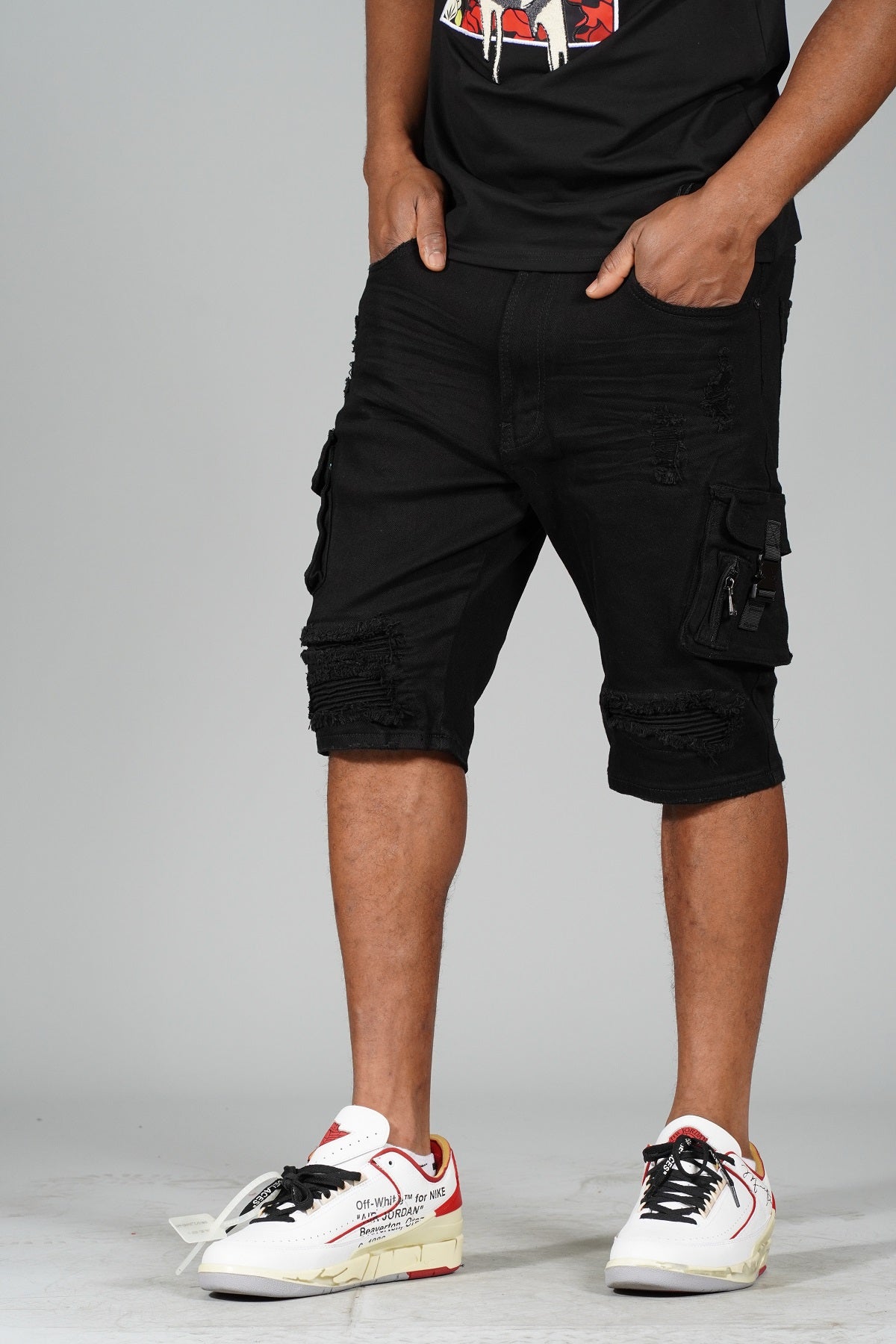 M936 Makobi Denim Cargo Shorts