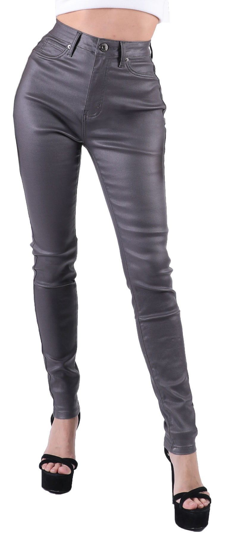 Red Fox - Highwaist Super Stretch Coated Jeans (PA0460)
