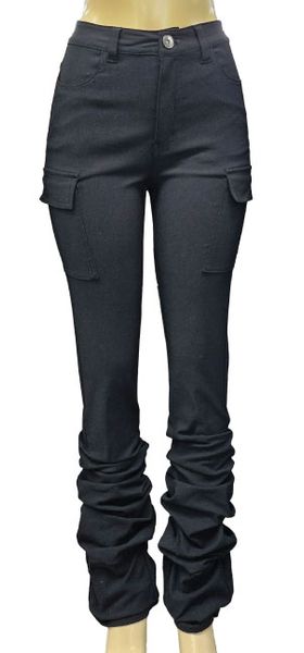 RED FOX CARGO STACKED RAYON PANTS-(PL5455)