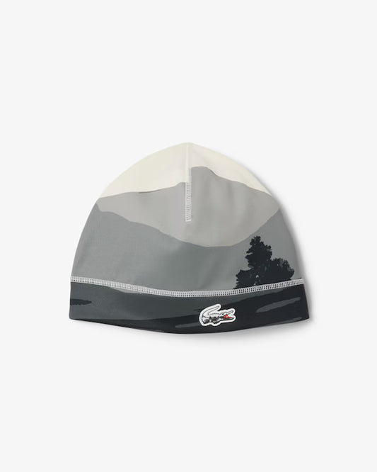 LACOSTE MEN'S SPORT LANDSCAPE PRINT FLEECE BEANIE ( RB6407-51)