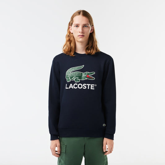 Lacoste - Men's Classic Fit Cotton Fleece Sweatshirt - Navy Blue
