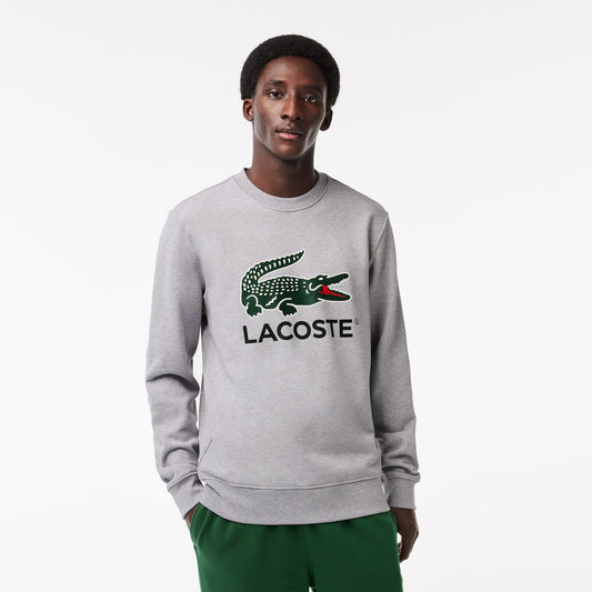 Lacoste - Men's Classic Fit Cotton Fleece Sweatshirt - Gray