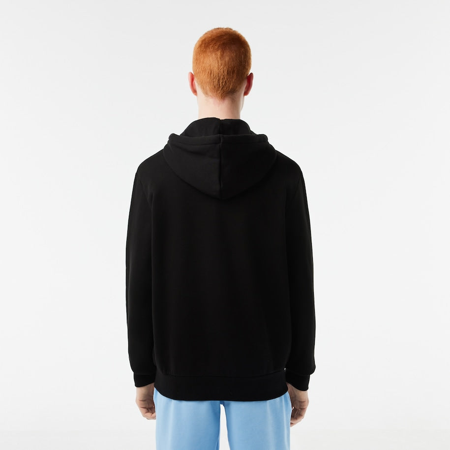 Lacoste - Kangaroo Pocket Fleece Zipped Hoodie - Black