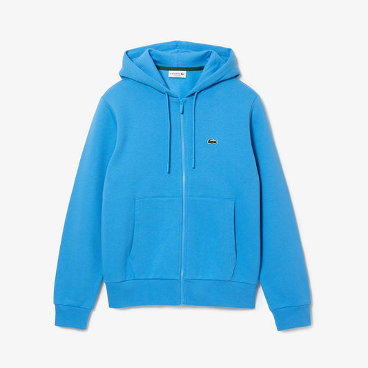 Lacoste - Kangaroo Pocket Fleece Zipped Hoodie - Blue