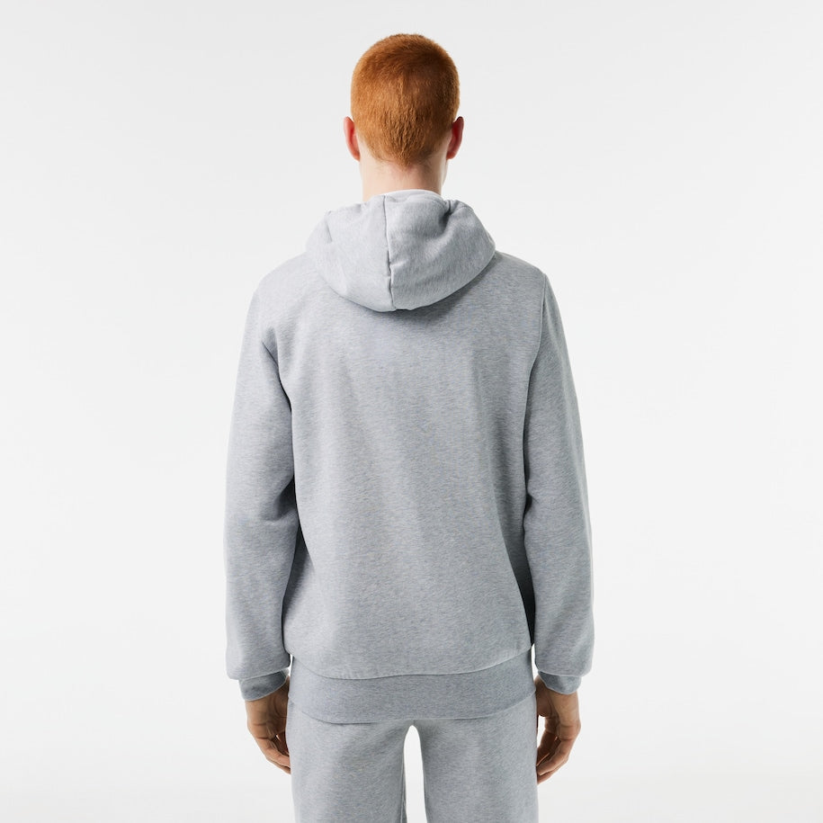 Lacoste - Kangaroo Pocket Fleece Zipped Hoodie - Gray