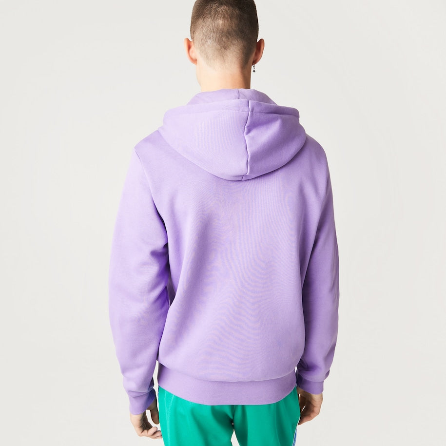 Lacoste - Kangaroo Pocket Fleece Zipped Hoodie - Purple