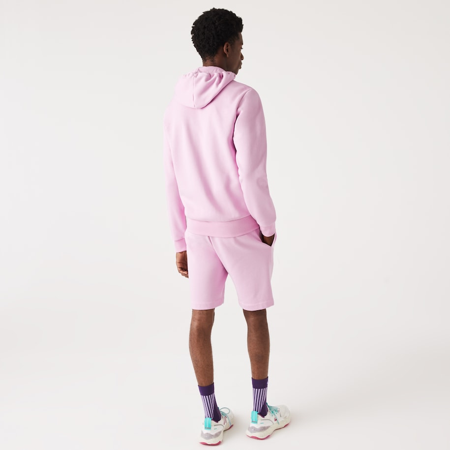 Lacoste - Kangaroo Pocket Fleece Zipped Hoodie - Pink