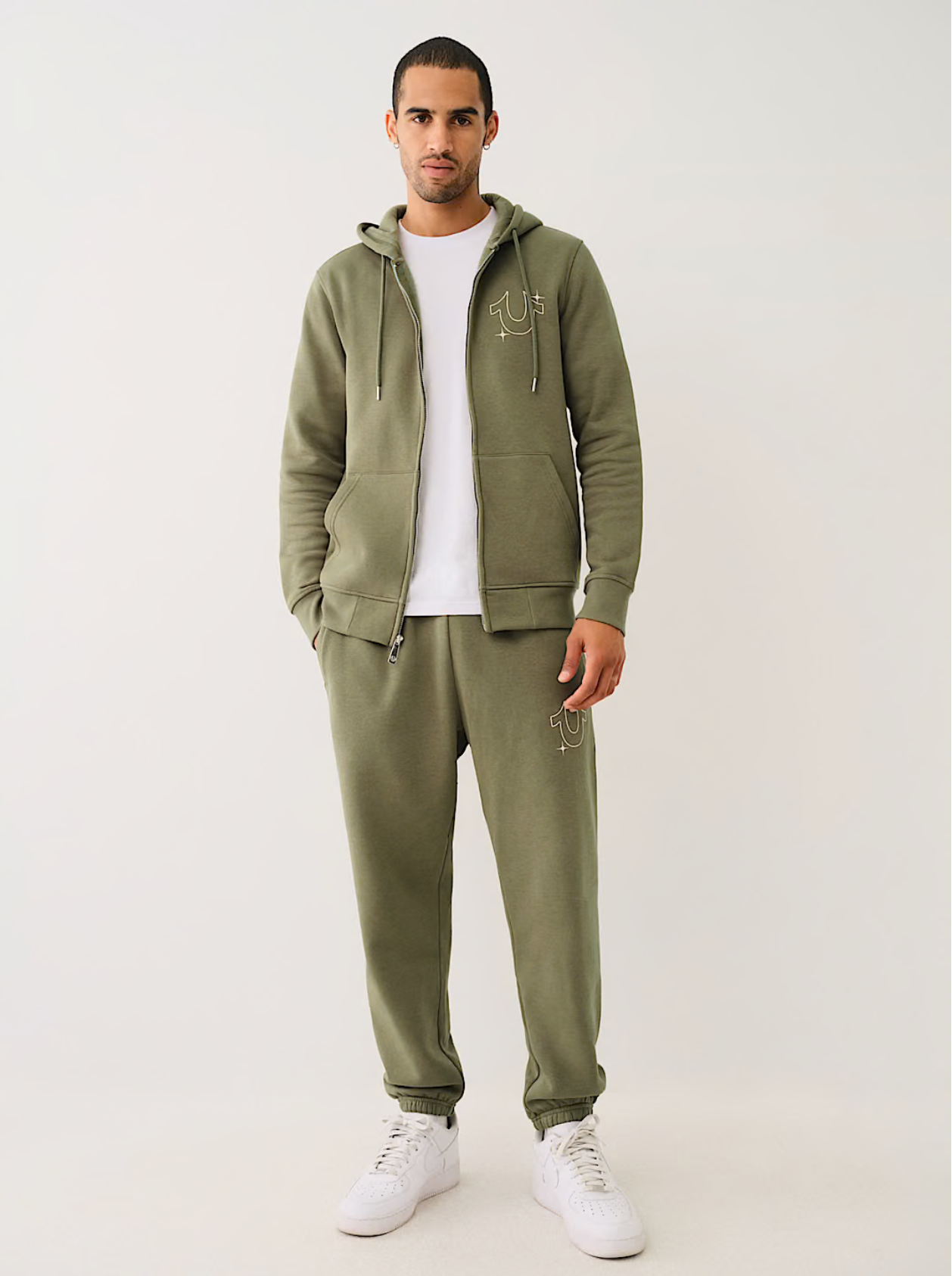 TRUE RELIGION HORSESHOE STAR JOGGER-GREEN
