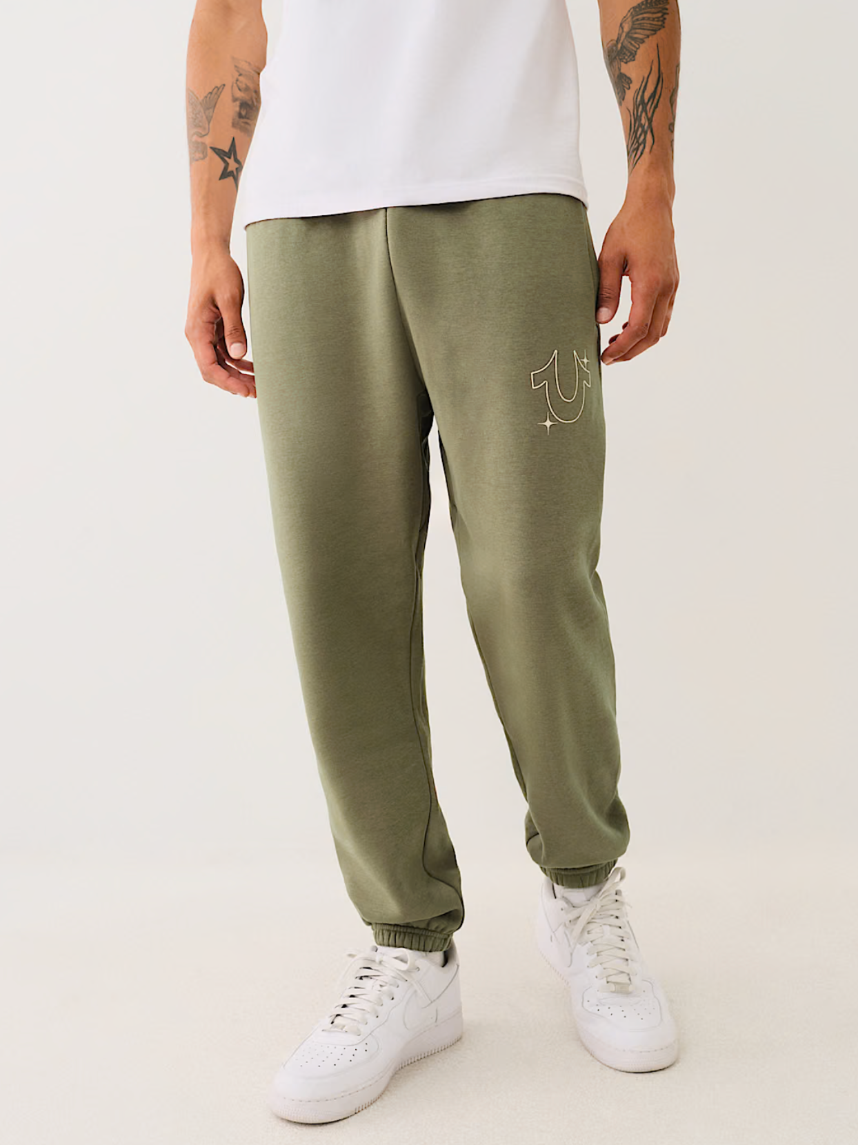 TRUE RELIGION HORSESHOE STAR JOGGER-GREEN
