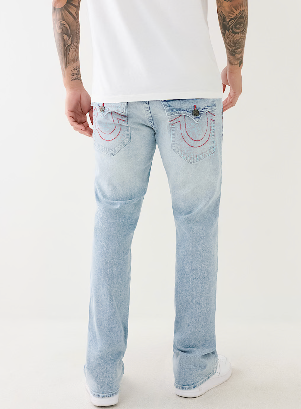 TRUE RELIGION BILLY SINGLE NEEDLE BOOTCUT JEAN-LT BLUE