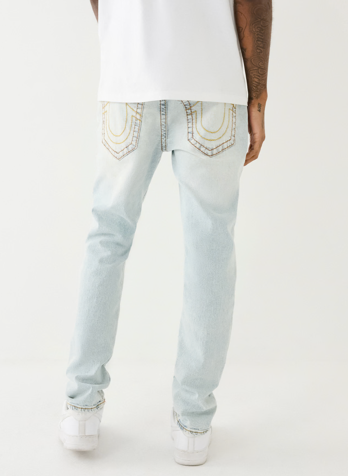 TRUE RELIGION ROCCO BIG T SKINNY JEAN 32"-LT WASH