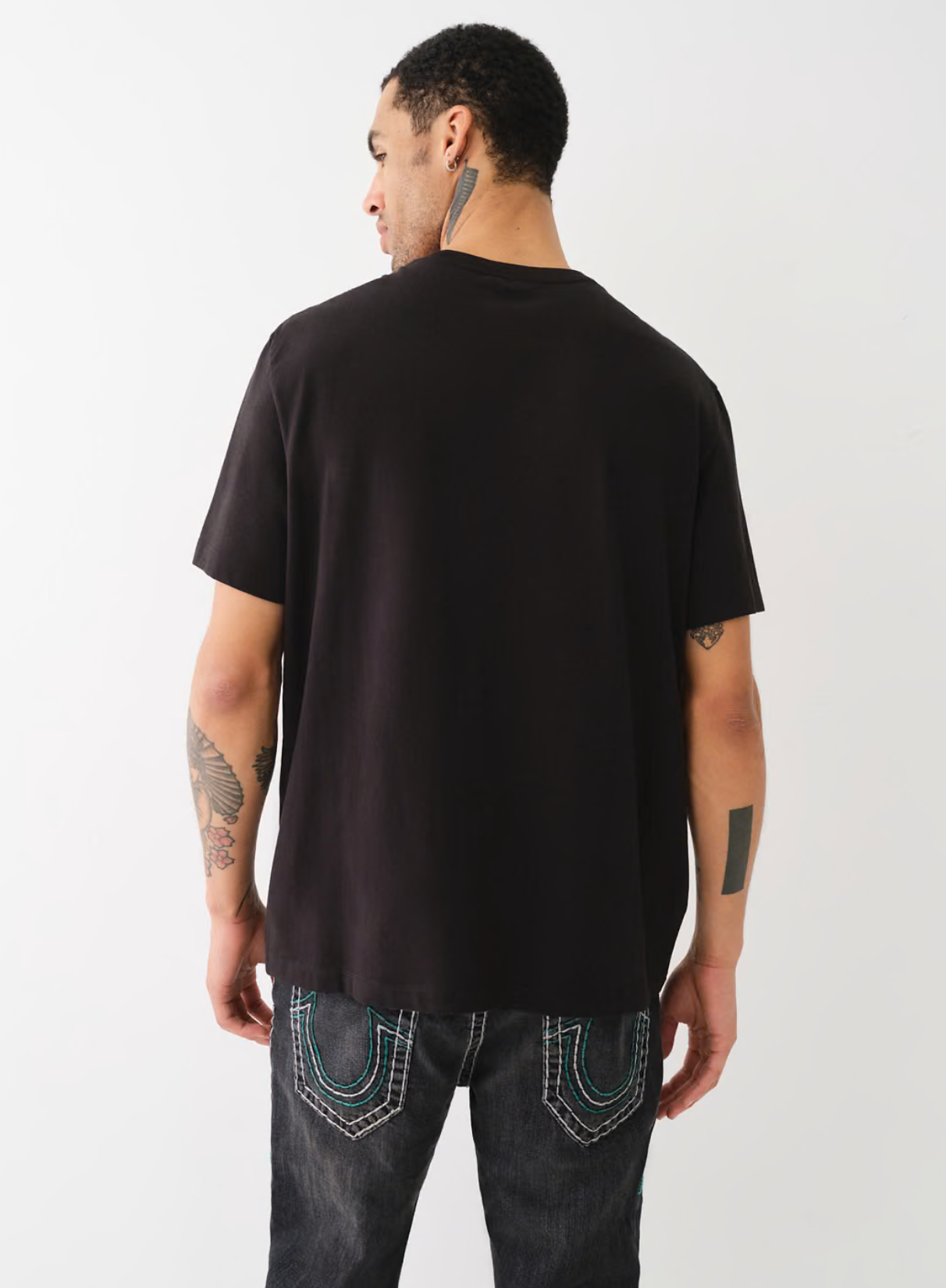 TRUE RELIGION TIGER GRAPHIC TEE-BLACK