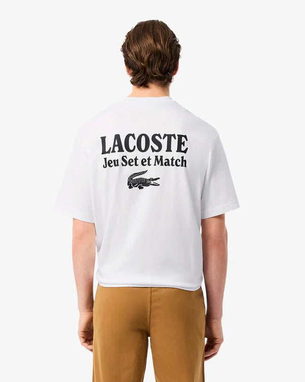 Lacoste Loose Fit Heavy Jersey Printed T-shirt