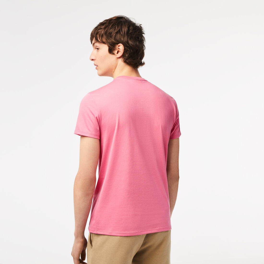 Lacoste - Pima Cotton Jersey T-Shirt, Crew Neck - Pink