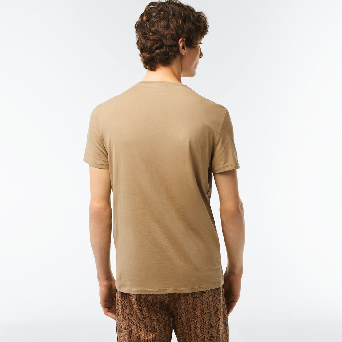 Lacoste - Pima Cotton Jersey T-Shirt, Crew Neck - Beige