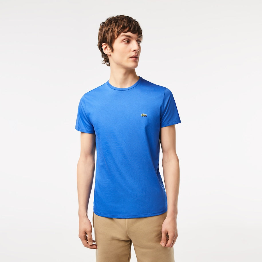 Lacoste - Pima Cotton Jersey T-Shirt, Crew Neck - Blue