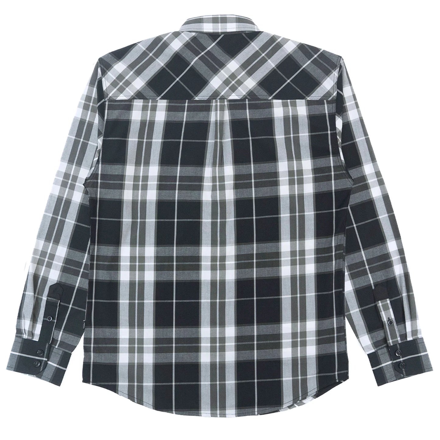 VENO Brandon Long sleeves Plaid Shirt - Black (V1826)