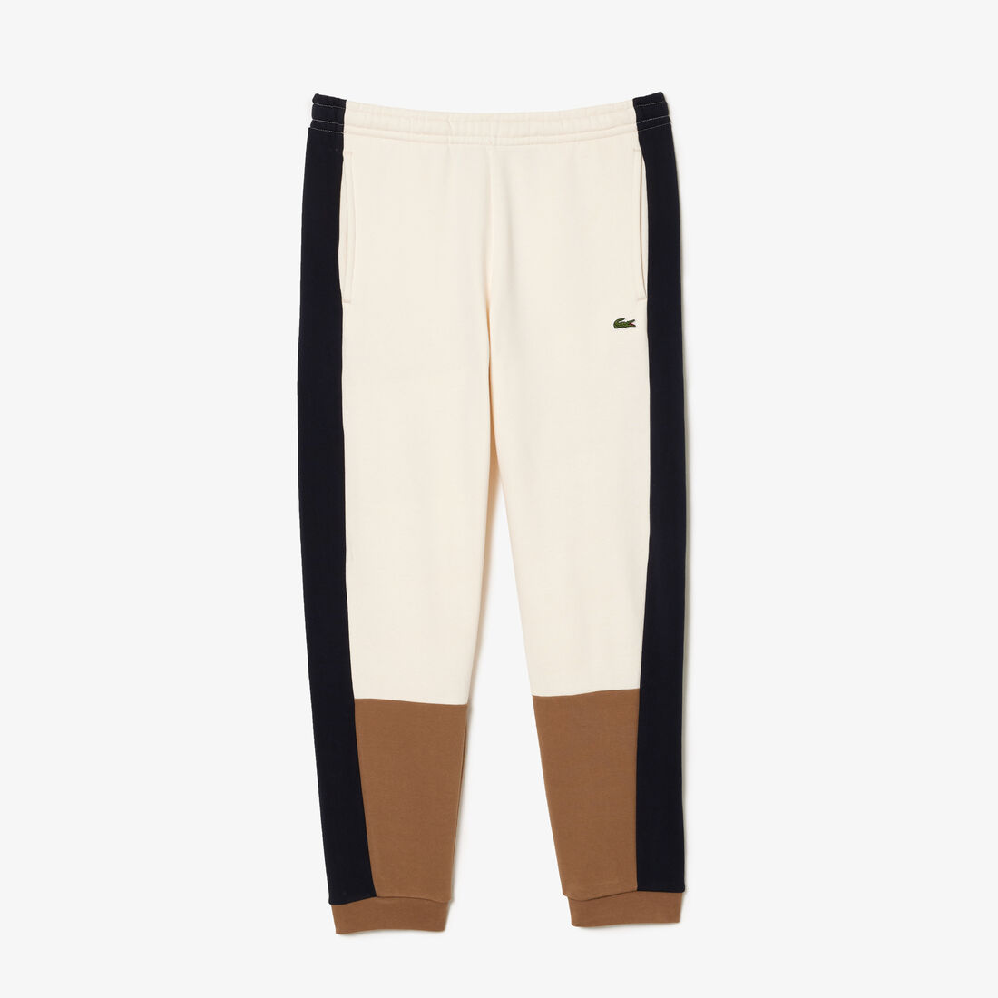 Lacoste - Men's Regular Fit Color block Joggers - White/Brown/Navy